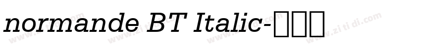 normande BT Italic字体转换 normande BT Italic字体转换